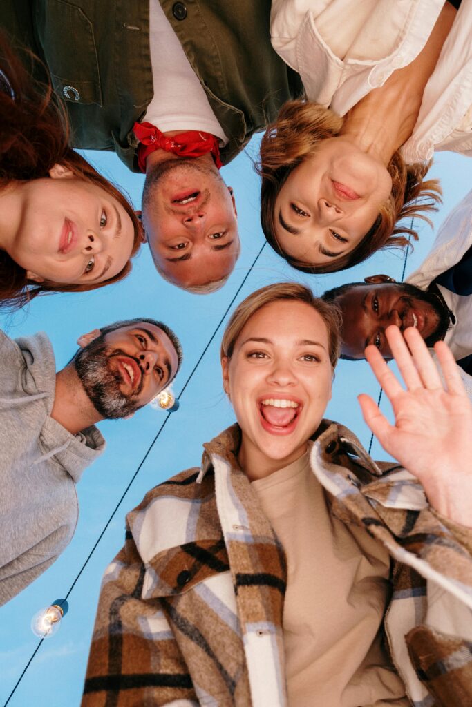 smiling group